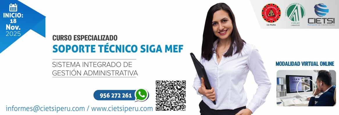 CURSO ESPECIALIZADO SOPORTE TÉCNICO SIGA MEF 2025 (2DA EDICIÓN)