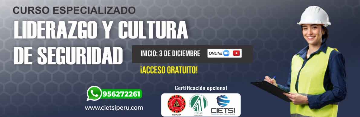 CURSO GRATUITO EN LIDERAZGO Y CULTURA DE SEGURIDAD 2025