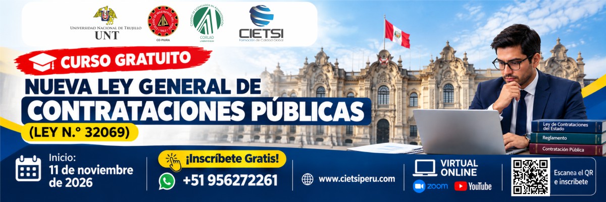 curso gratuito de especializaciOn en nueva ley general de contrataciones pUblicas ley n   32069 2026