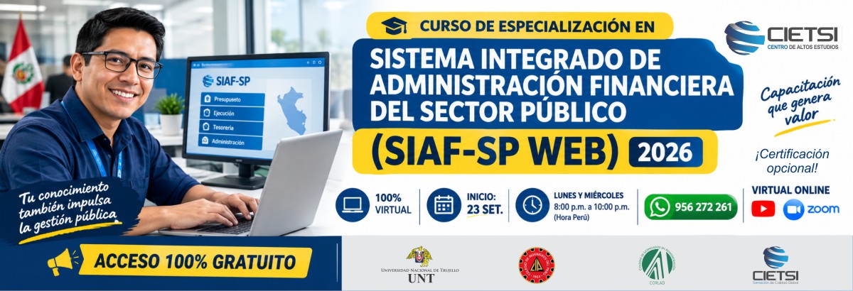 curso gratuito de especializaciOn en sistema integrado de administraciOn financiera del sector pUblico siaf sp web 2026
