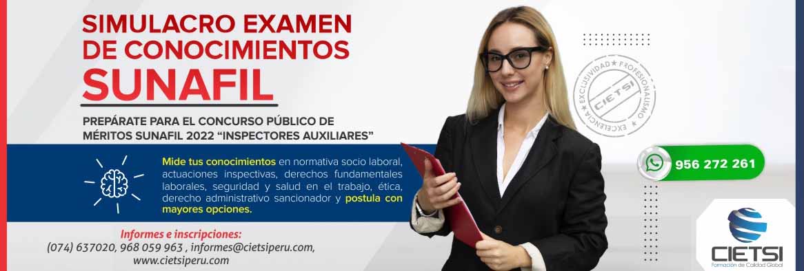 SIMULACRO EXAMEN DE CONOCIMIENTOS SUNAFIL