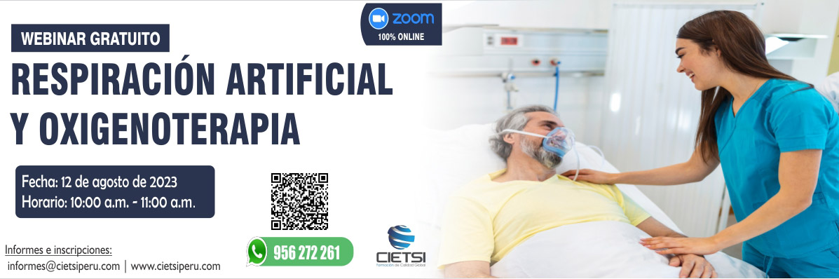 WEBINAR GRATUITO RESPIRACIÓN ARTIFICIAL Y OXIGENOTERAPIA 2023