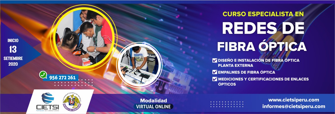 curso especialista en redes de fibra Optica 2020