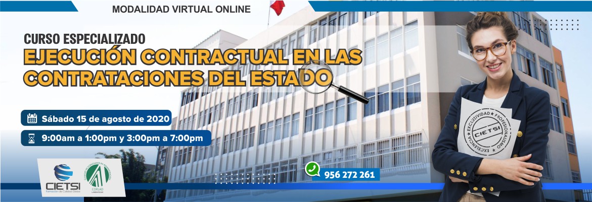 curso especializado ejecuciOn contractual en las contrataciones del estado 2020