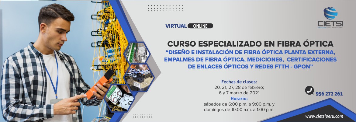 curso especializado en fibra Optica 2021