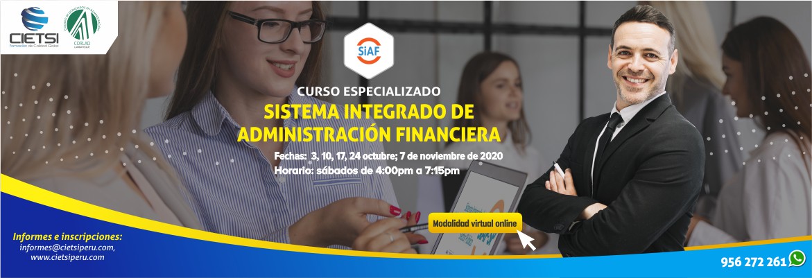 curso especializado sistema integrado de administraciOn financiera siaf rp 2020