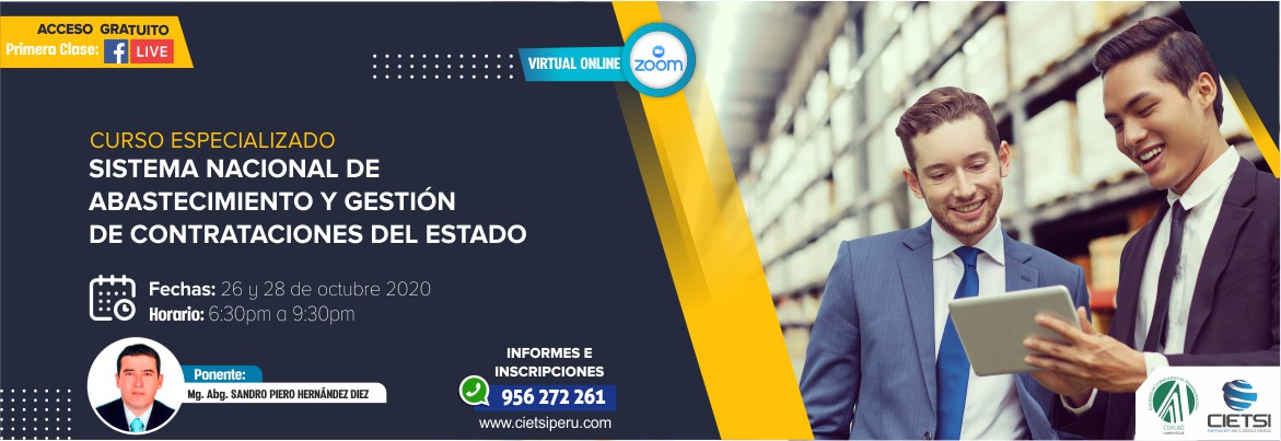 curso especializado sistema nacional de abastecimiento y gestiOn de contrataciones del estado 2020