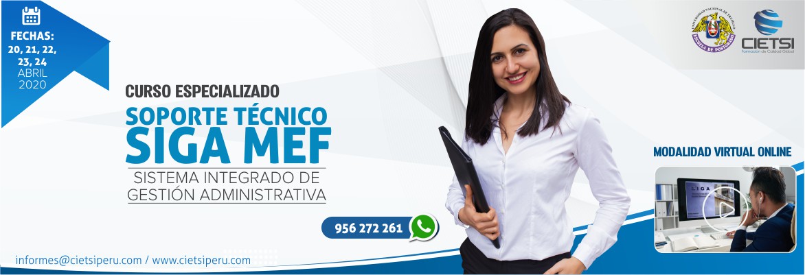 curso especializado soporte tEcnico del sistema integrado de gestiOn administrativa siga mef 2020