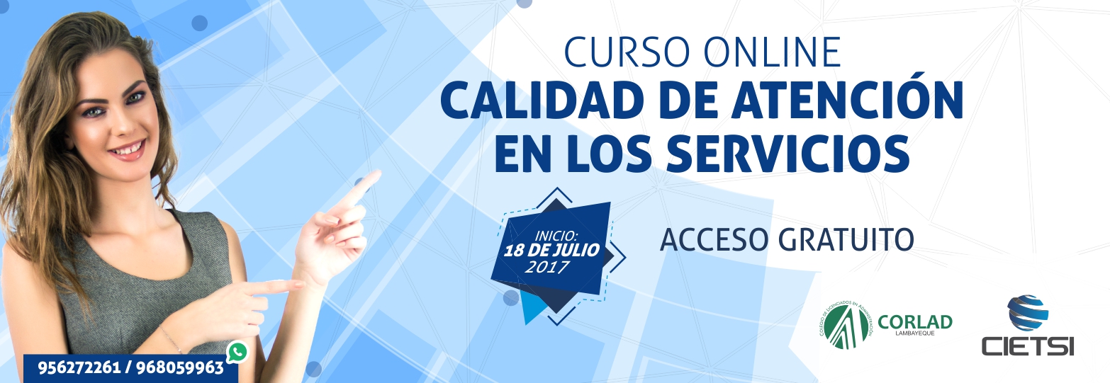 curso online calidad de atenciOn en los servicios 2017