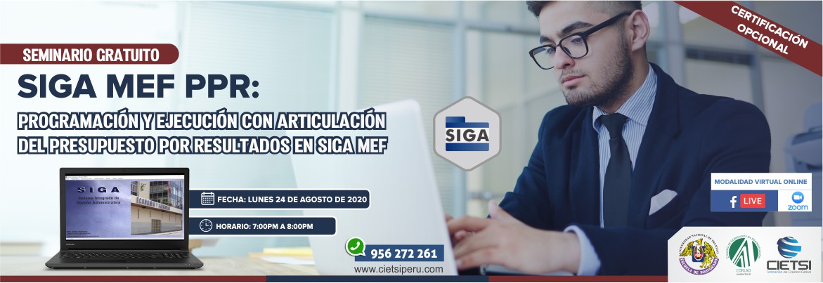 seminario siga mef ppr programaciOn y ejecuciOn con articulaciOn del presupuesto por resultados en siga mef 2020