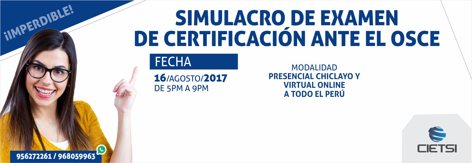 simulacro de examen de certificaciOn ante el osce 2017