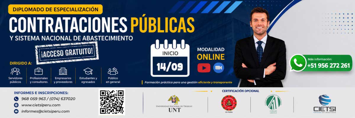 diplomado gratuito de especializaciOn en contrataciones pUblicas y sistema nacional de abastecimiento 2026