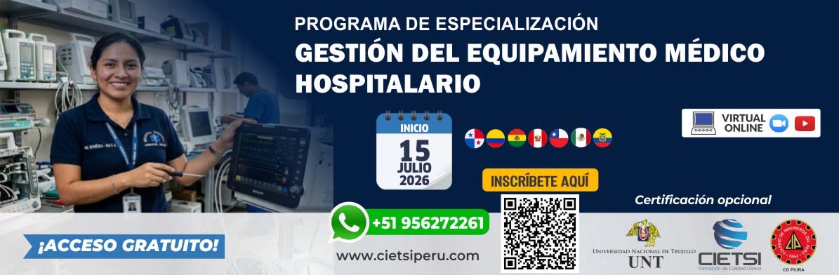 programa gratuito en gestiOn del equipamiento mEdico hospitalario 2026